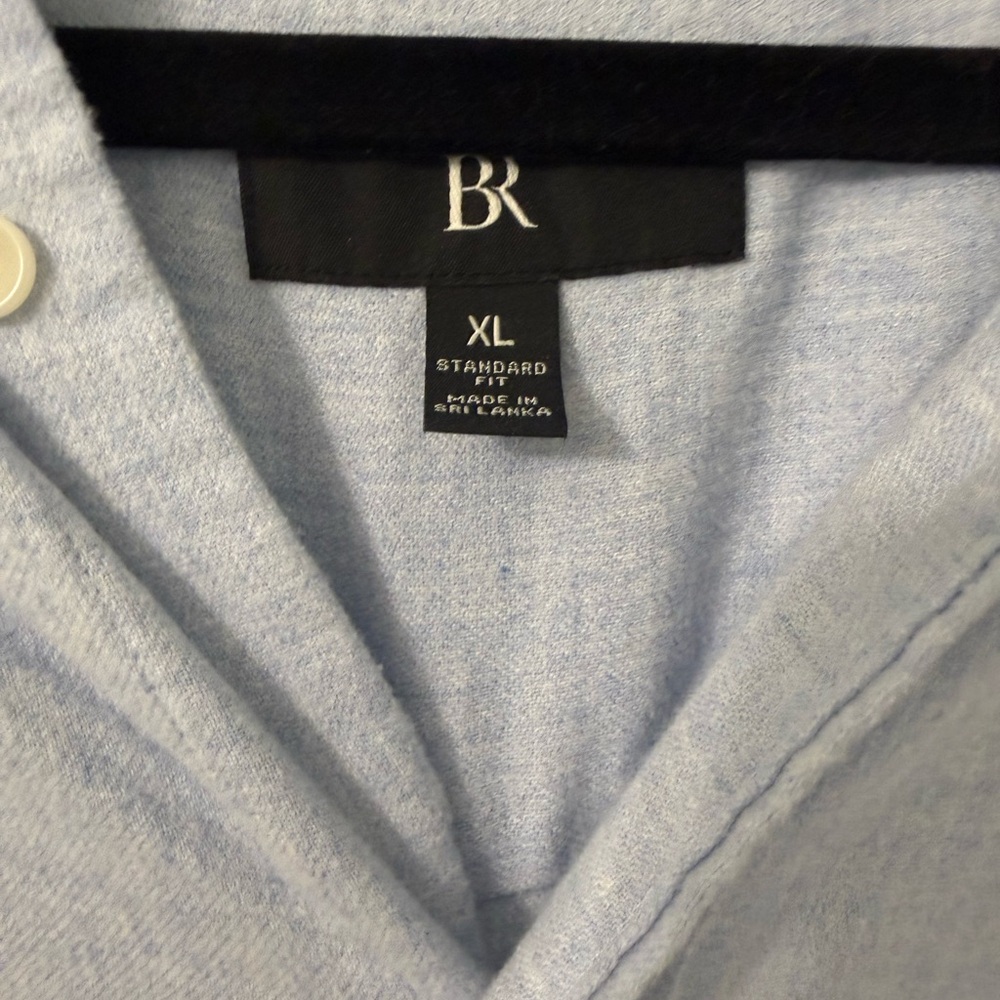 Banana Republic Light Blue Cotton Flannel Shirt - Picture 3 of 4